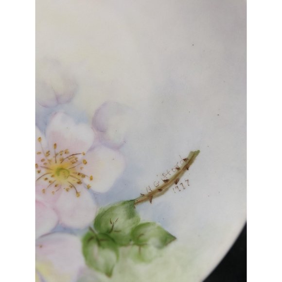 Wild Rose 8in Plate Signed H Gifford 1977 Hutschreuther Germany Hand Painted - Picture 8 of 11